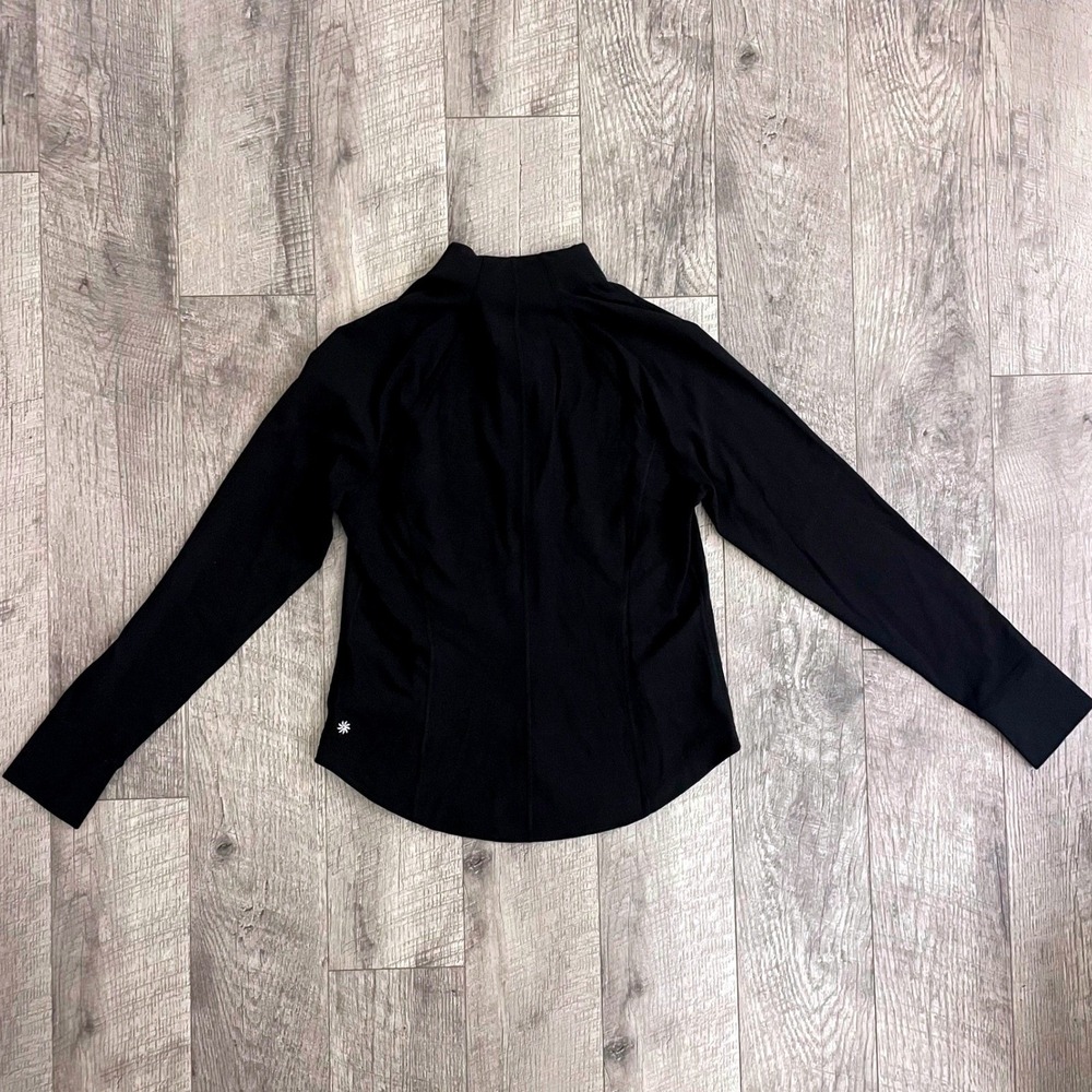 Athleta Salutation Jacket Black Full Zip Athletic Yoga Mock Neck Large NWT - Picture 9 of 9